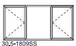Aluminum window bronze  SH918 w900 x h1800mm