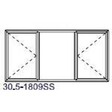 Aluminum window bronze  SH918 w900 x h1800mm