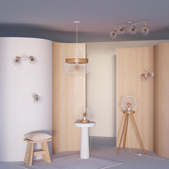 Inspire Wooden Floor Lamp