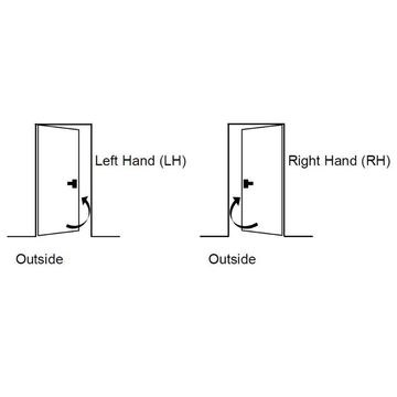 Exterior Door Aluminium with Frame (Prehung) Midrail Charcoal Obscure Glass Left Hand Opening Open-in-w890xh2090mm