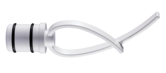 Inspire curtain rod finial  28mm diameter apsaras glossy white x2