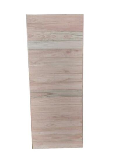 Exterior door horizontal slats saligna