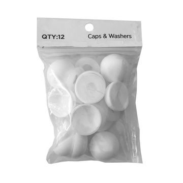 DUROBAR CAPS AND WASHERS WHITE 12PC