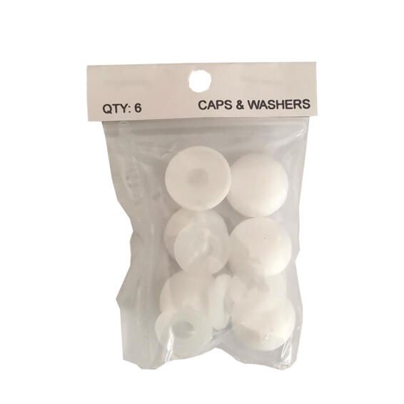 DUROBAR CAPS AND WASHERS WHITE 6PC