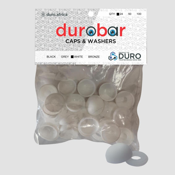 DUROBAR CAPS AND WASHERS WHITE 24PC