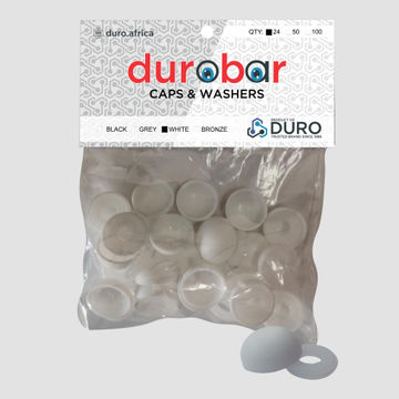 DUROBAR CAPS AND WASHERS WHITE 24PC
