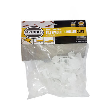 M-TOOLS TILE SPACER & LEVELLER 3MM CLIPS