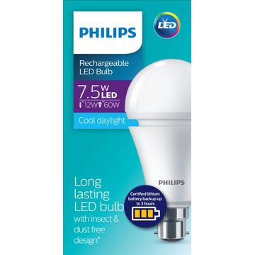 Phillips Rechargeable LED Light Bulb A67 60W B22 Daylight