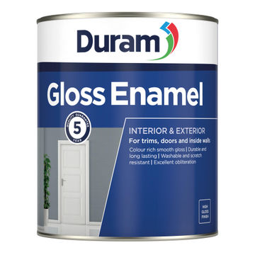 Gloss enamel paint navy grey 1l DURAM