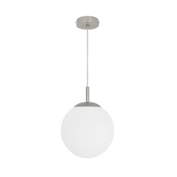 Inspire pendant lamp e27 1x60w frosted glass and iron satin