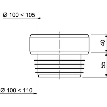 RA372 STR PAN CONNECTOR 110MM