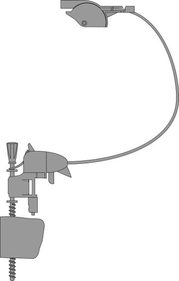 MW2 GREY DUAL FLUSH CABLE ASSEMBLY