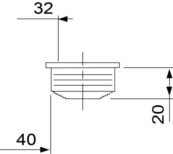BUNG FOR BOTTLE TRAP EXT 32 X 40