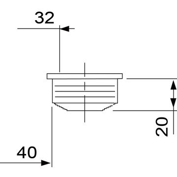 BUNG FOR BOTTLE TRAP EXT 32 X 40
