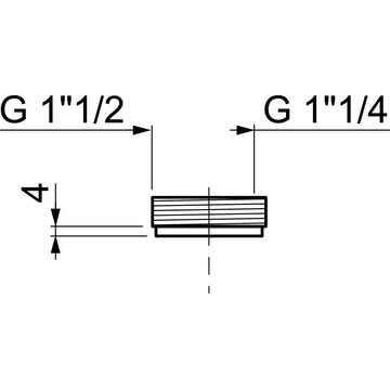 REDUCING ADAPTOR PVC 1 1/2 MI X 1 1/4 FI