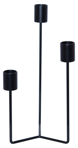 3 Tier Candle Stick Black 23cm