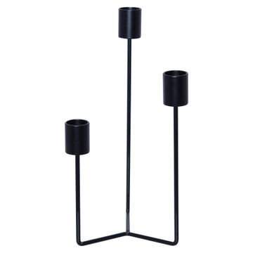 3 Tier Candle Stick Black 23cm