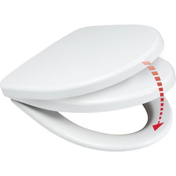 Wirquin Toilet Seat H-1 Soft Close With Stainless Steel Hinges Top Fix