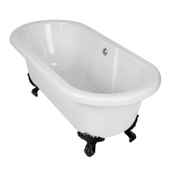 Monroe Freestanding Bathtub With Black Feet