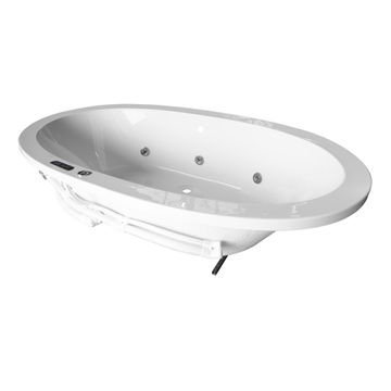 Bath Spa Oval Cowrie White ULTIMA Acrylic Built-In 180X95.5cm