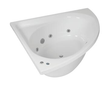 Bath Spa Corner Whelk White LUX Acrylic Built-In 135x135cm