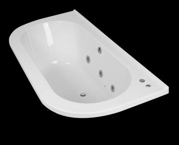Bath Spa Oval Paris White LUX+ Acrylic Built-In 178x85cm