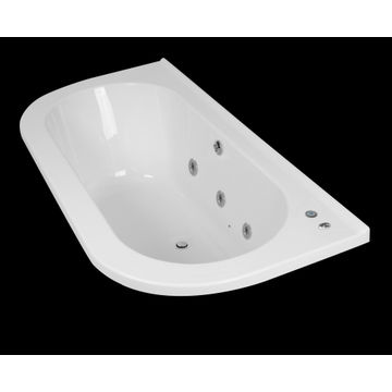Bath Spa Oval Paris White LUX+ Acrylic Built-In 178x85cm