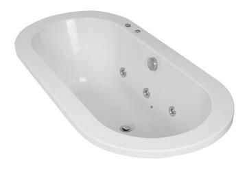 Bath Spa Oval Prague White LUX+ Acrylic Built-In 178x85cm