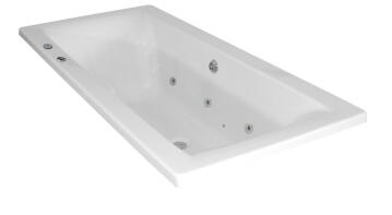 Bath Spa Straight Melissa White LUX+ Acrylic Built-In 179.5x79.5cm