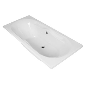 Madeira Bathtub Drop-In White W180cmxD80cm