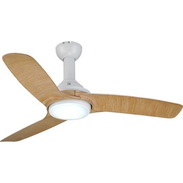 INSPIRE Ceiling Fan 132cm LED  Metal White Plastic and Wood