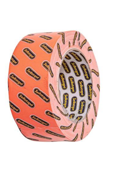 SELLOTAPE DUCT TAPE FLSCNT ORNG 48MMX20M