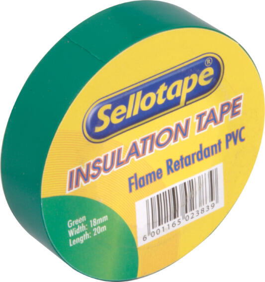 SELLOTAPE INSULATION TAPE GREEN 18MMX20M