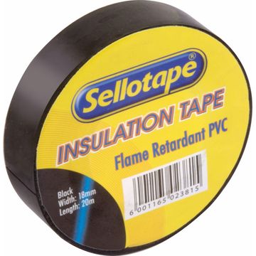 SELLOTAPE INSULATION TAPE BLACK 18MMX20M