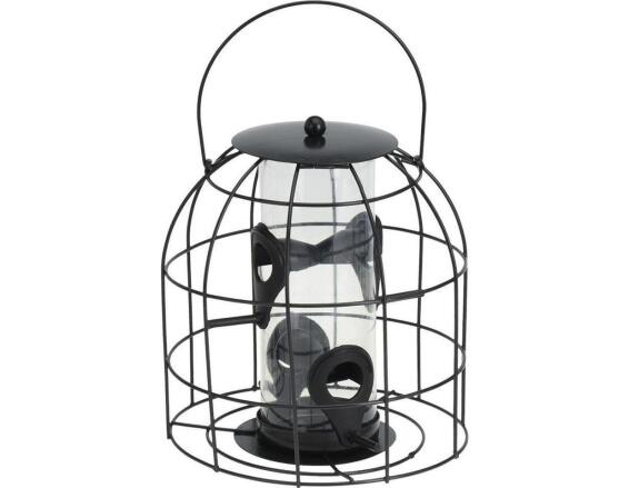 BIRD FEEDER BLACK METAL - SEED