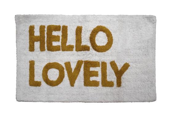 Hello Lovely Bathmat Yellow