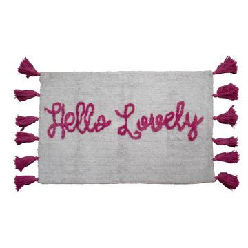 Hello Lovely Bathmat Pink