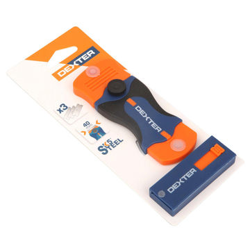 Utility knife in clip strip DEXTER 40mm