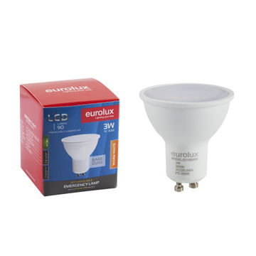 Eurolux Rechargeable LED Light Bulb GU10 3W Warm White 