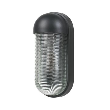 Wall lamp e27 25w max black 26cm IP54