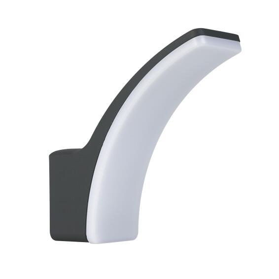 Inspire aluminium outdoor wall light dark grey cool white ip44