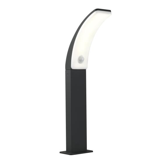 Inspire aluminium led lamp post with motion sensor dark grey cool white lakko