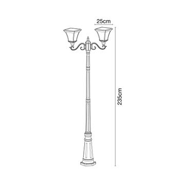 SOLAR FLOOR LAMP 233,4CM ALU IP44