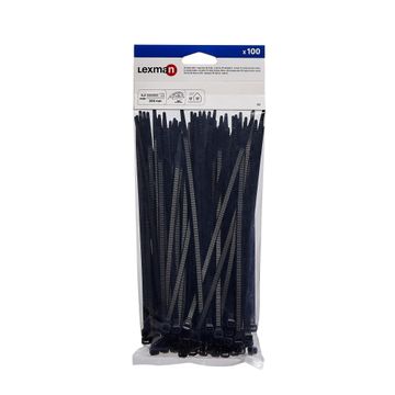 Lexman Cable Ties 200X5.2Mm Black 100 Pack