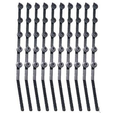 BRACKET FLAT BAR 5 LINE ANGLED - BLACK - PACK OF 10