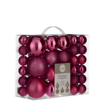 TREE DECORATION UNBREAKABLE PINK 46