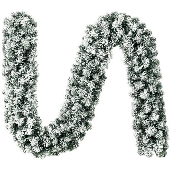 SNOWY OXFORD GARLAND WITH 260 TIPS 274CM