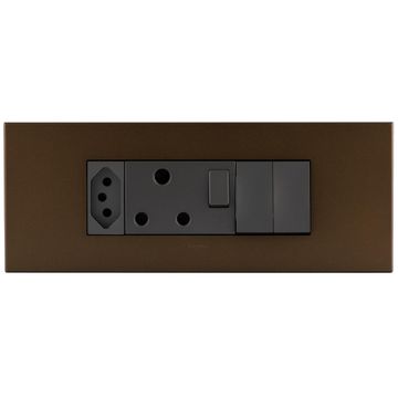 Embedded Multiplug 6 Module B Cluster LEGRAND Dark Bronze
