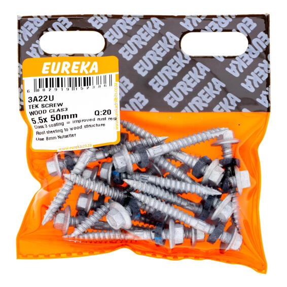 EUREKA TEK SCREW WOOD CLAS4 5.5X50MM Q20