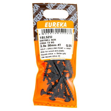 Eureka drywll scr crse t3 sq3.9x30mm q25